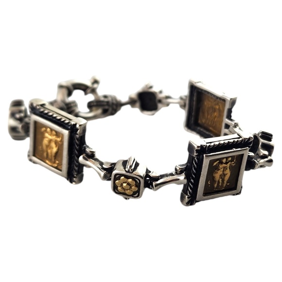 Tagliamonte 18K Yellow Gold & Sterling Psyche & Eros Bracelet #18556 - Picture 3 of 8